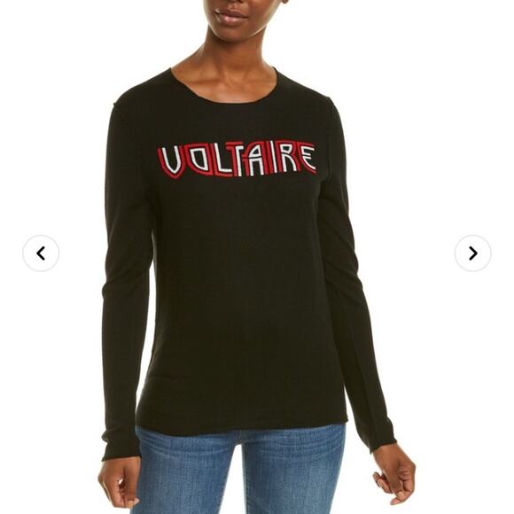 ZADIG & VOLTAIRE Gwendal Woolmark Sweater In Black NWT size small - Picture 2 of 3